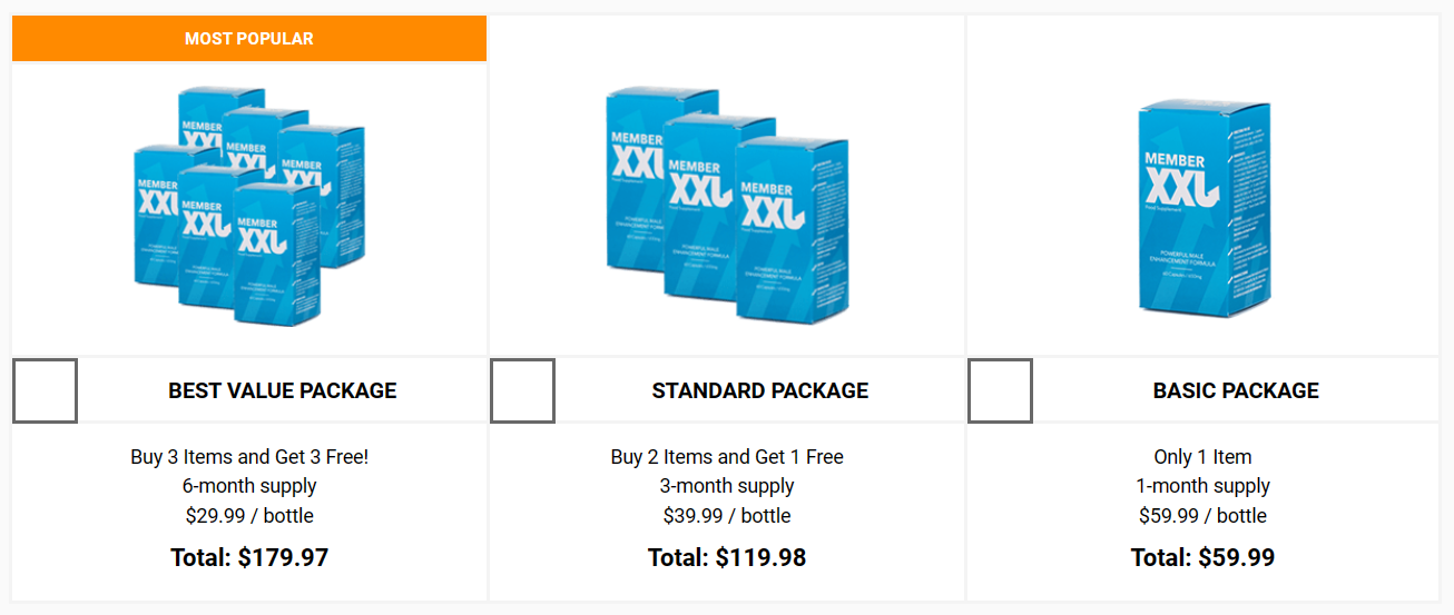 Member XXL price